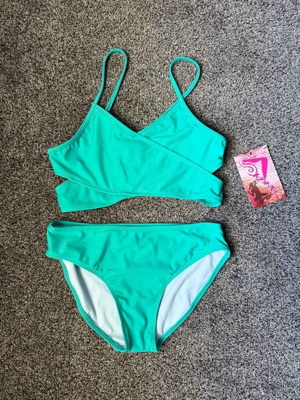 Kanu Surf Girls' Coral Reef Beach Sport Wrap Around Bikini 2-piece Swimsuit